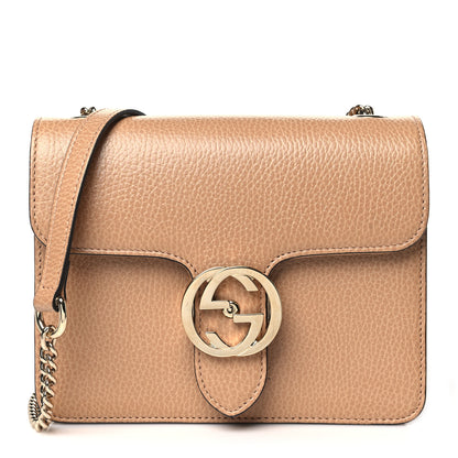 Gucci Dollar Calfskin Small Interlocking G Shoulder Bag Camelia 1 of 10