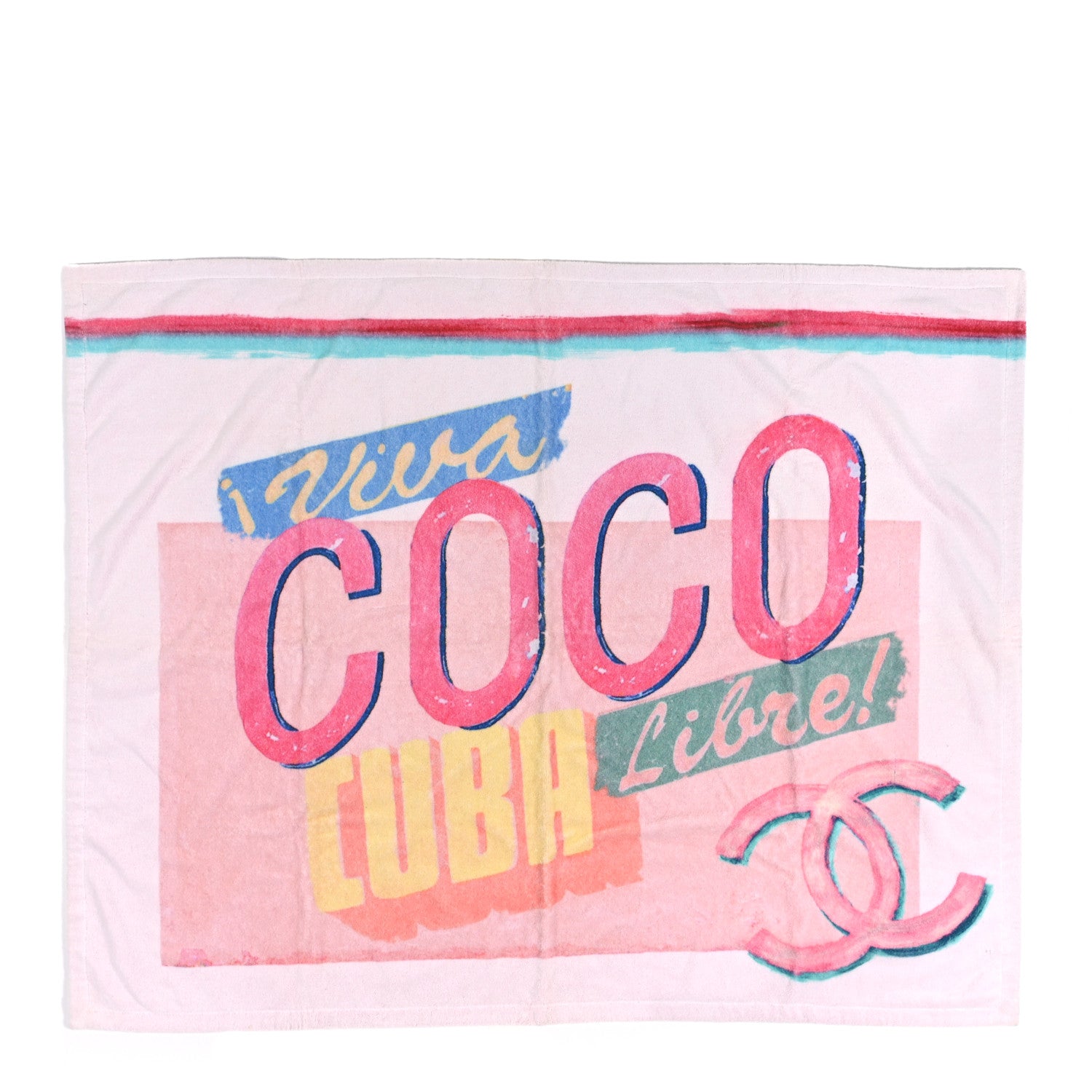 Chanel Cotton Coco Cuba Beach Towel Pink 1 of 5