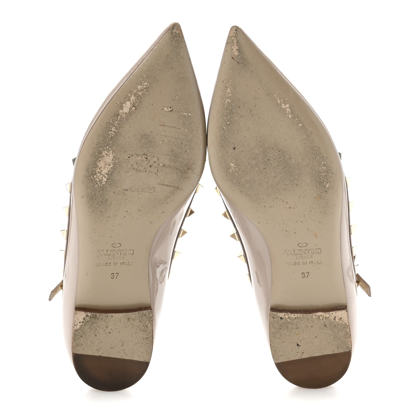 Patent Rockstud Cage Ballerina Flats 37 Poudre