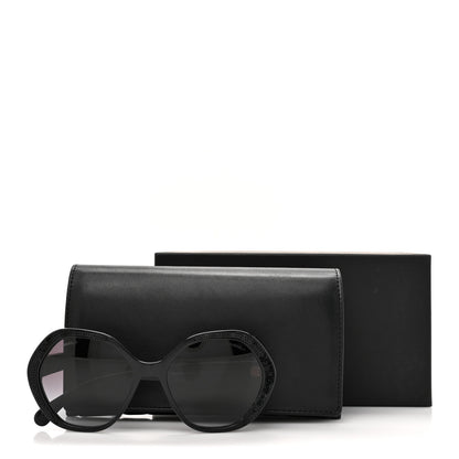 Chanel Acetate Sequin Round Sunglasses 5451-A Black 8 of 8