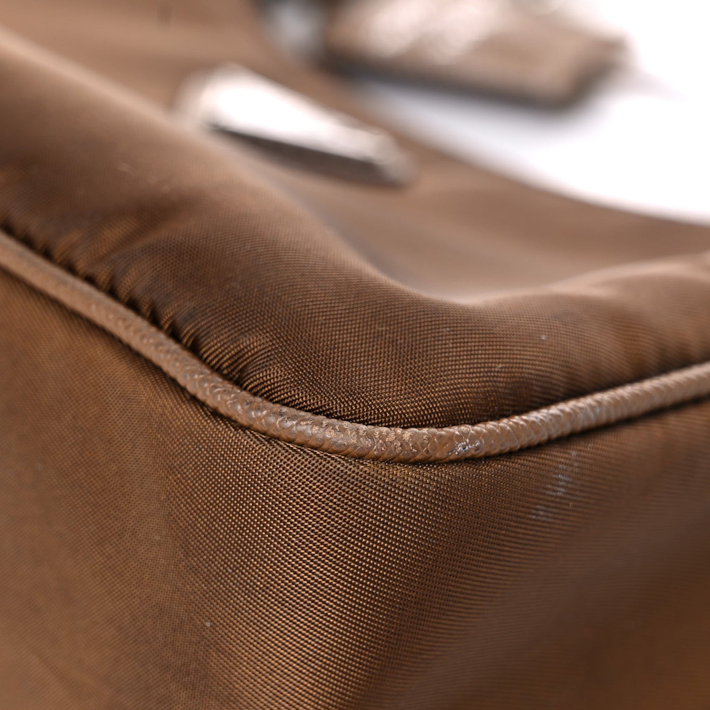 Tessuto Nylon Saffiano Re-Edition 2005 Shoulder Bag Cacao