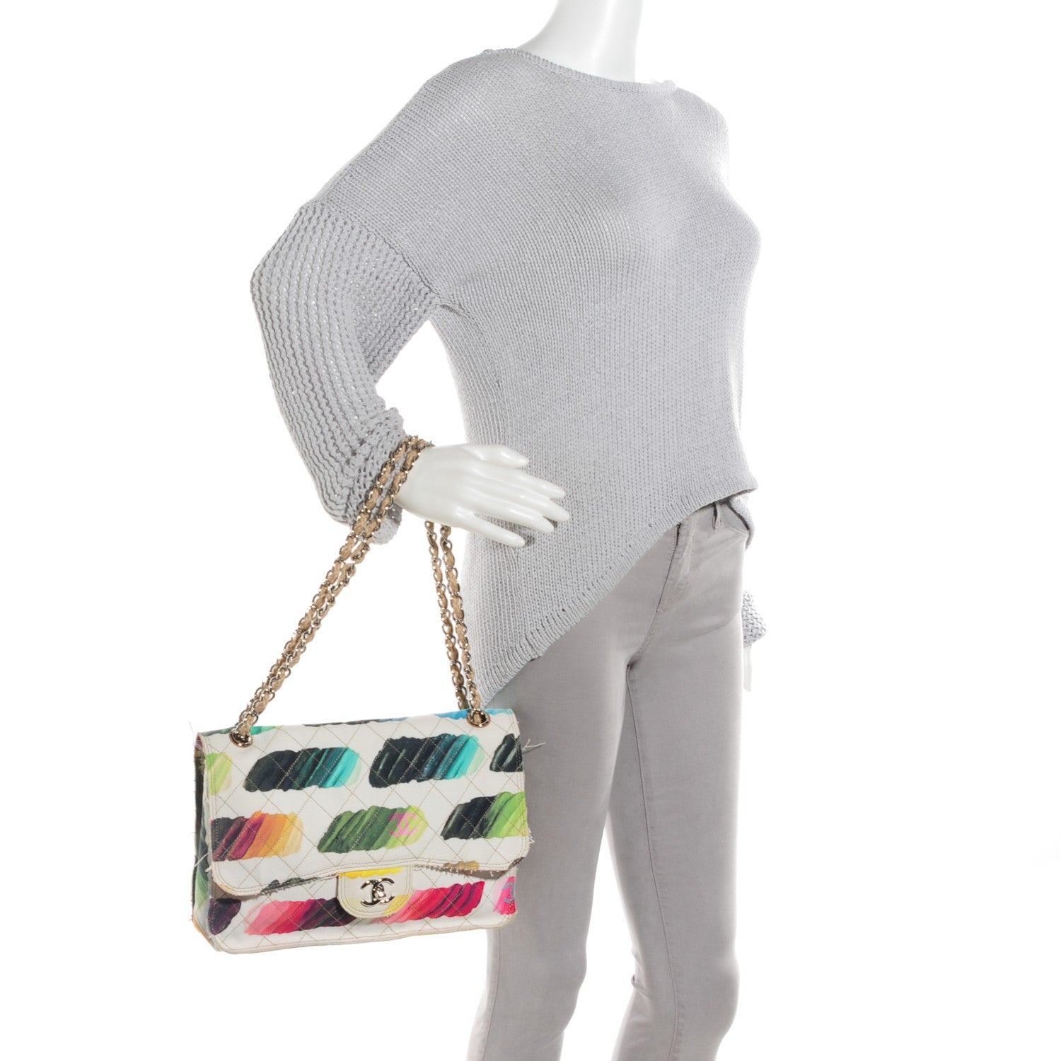 Chanel Canvas Jumbo Colorama Flap Multicolor 2 of 8