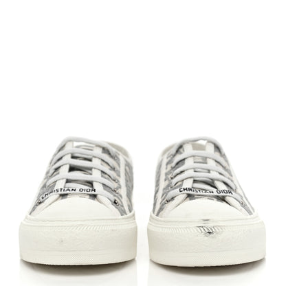 Christian Dior Canvas Oblique Walk'N'Dior Low Top Sneakers 36.5 Grey Stone 2 of 7