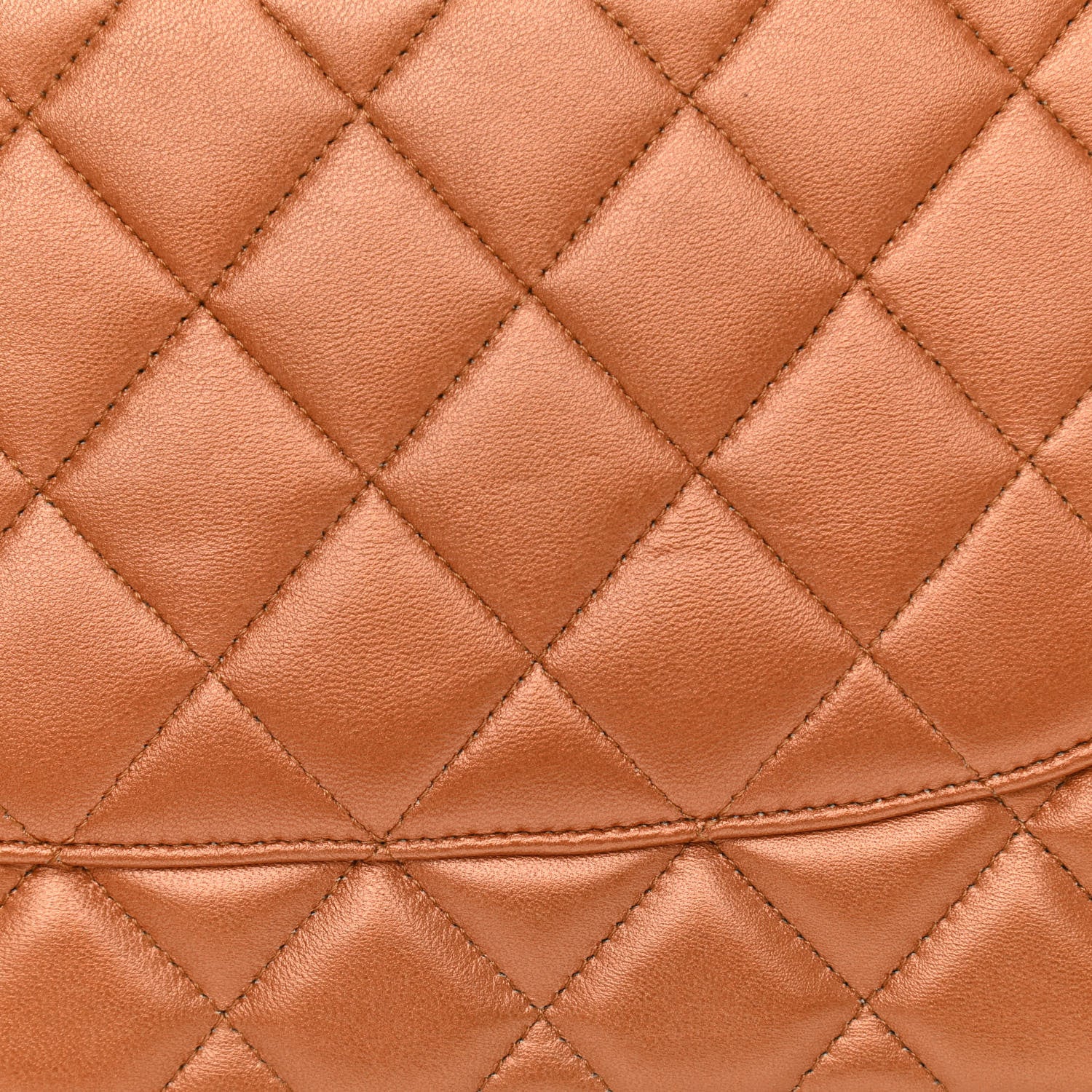 Chanel Metallic Lambskin Quilted Jumbo Double Flap Copper 11 of 15