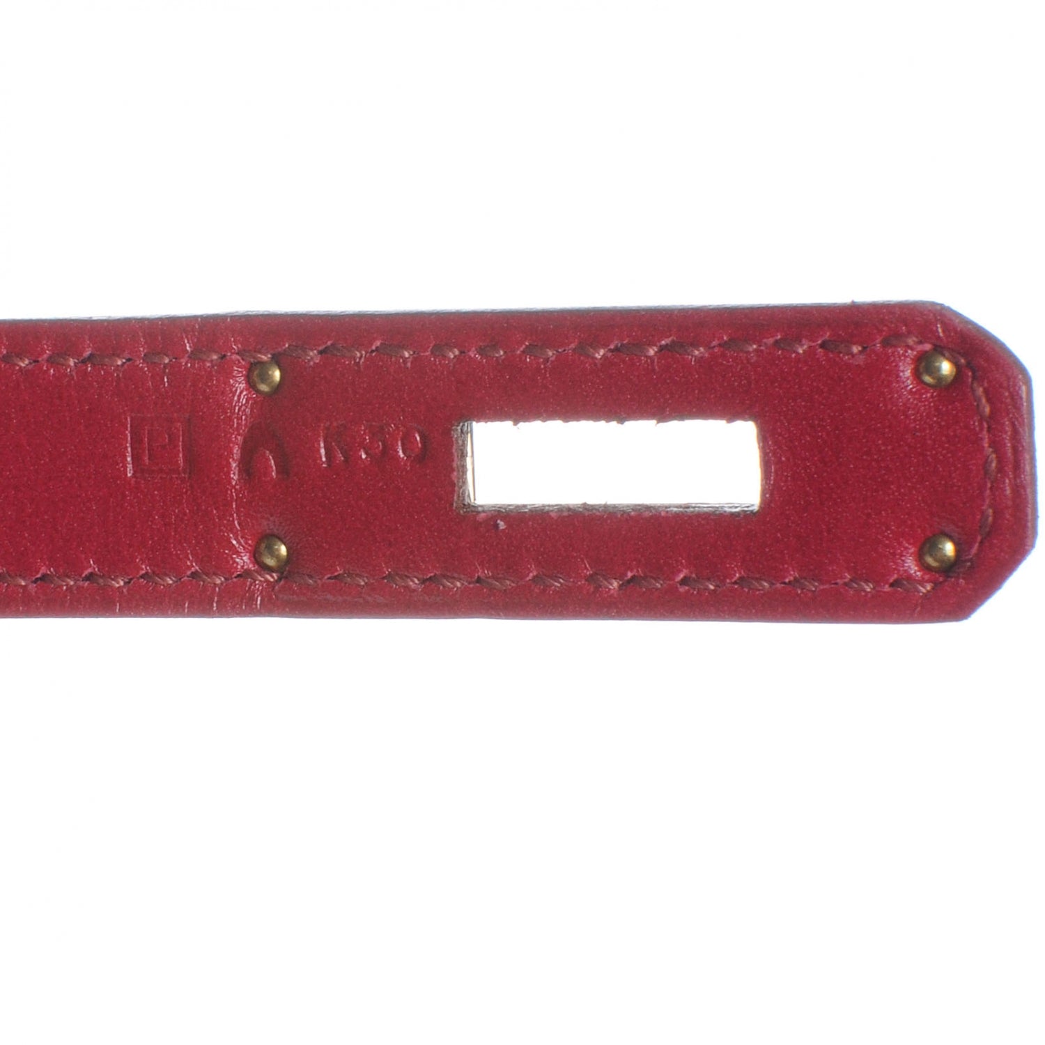 Hermes Tadelakt Ghillies Retourne Kelly 35 Rubis 9 of 10