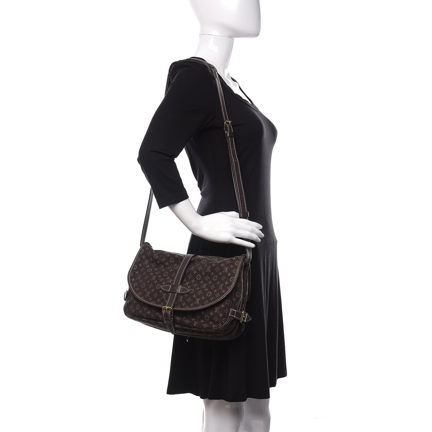 Louis Vuitton Monogram Mini Lin Saumur Ebene 2 of 11