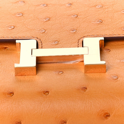 Hermes Ostrich Constance Long Wallet To Go Safran 5 of 5