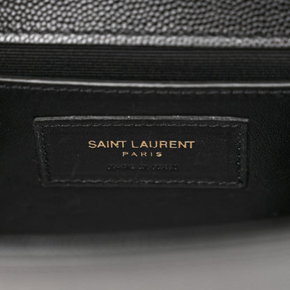 Saint Laurent Grain De Poudre Small Monogram Kate Satchel Black 6 of 14