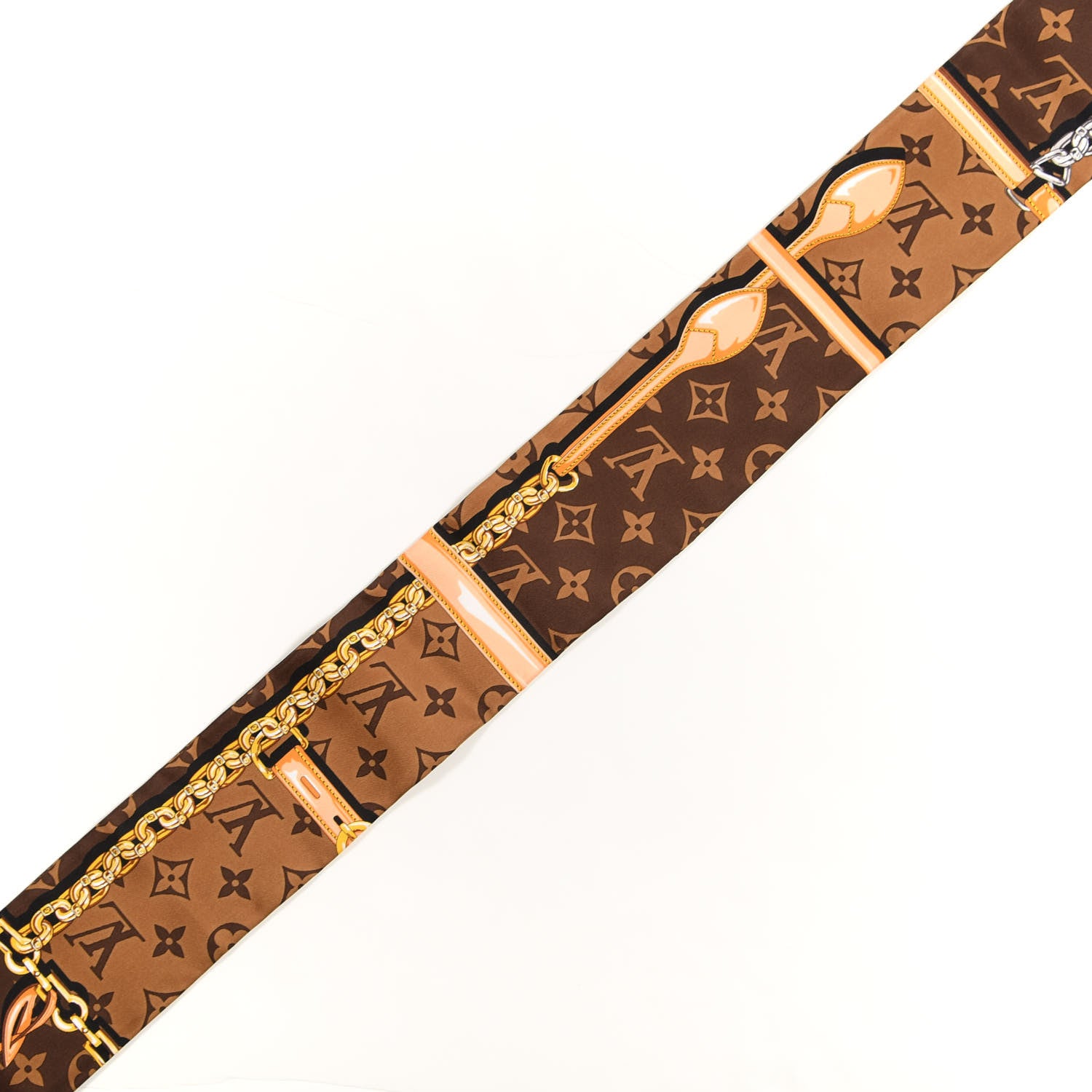 Louis Vuitton Silk Monogram Confidential Bandeau Brown 3 of 4