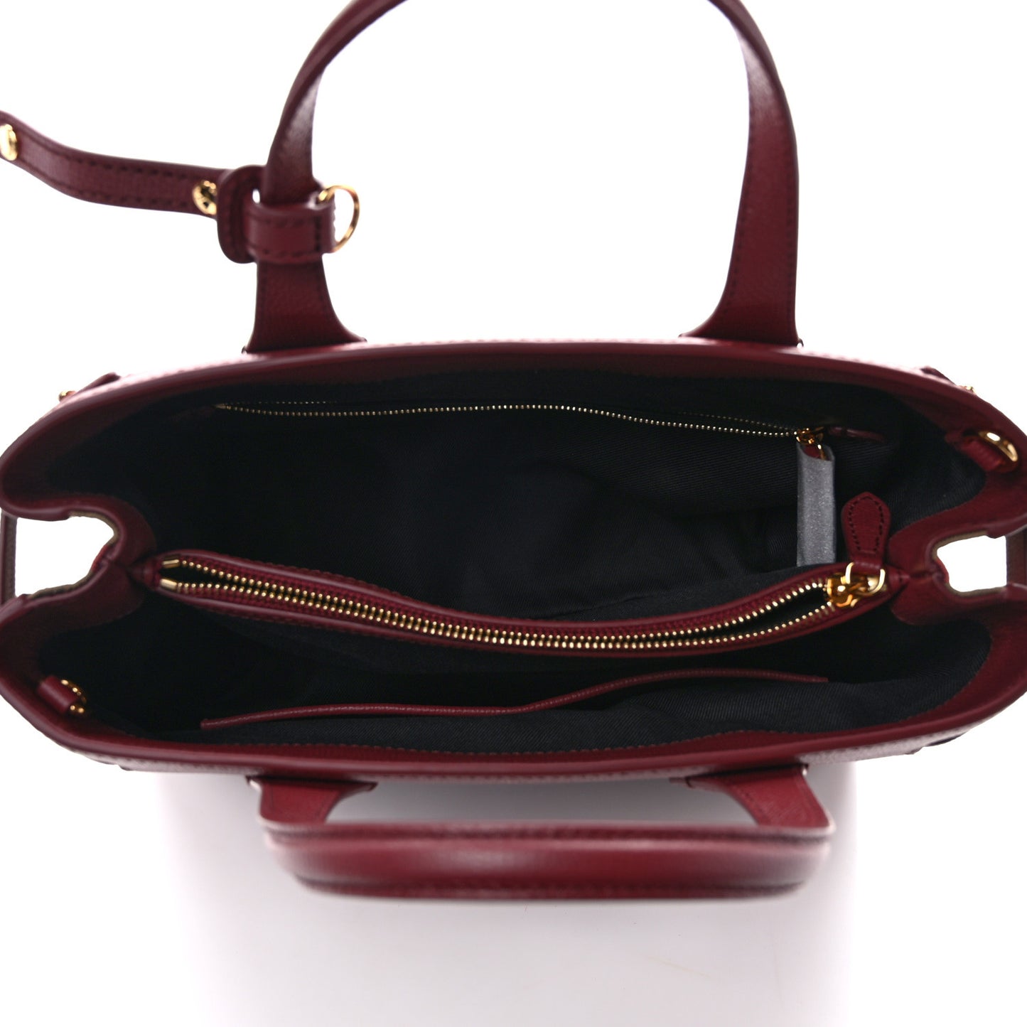 Grainy Calfskin House Check Medium Banner Tote Mahogany Red