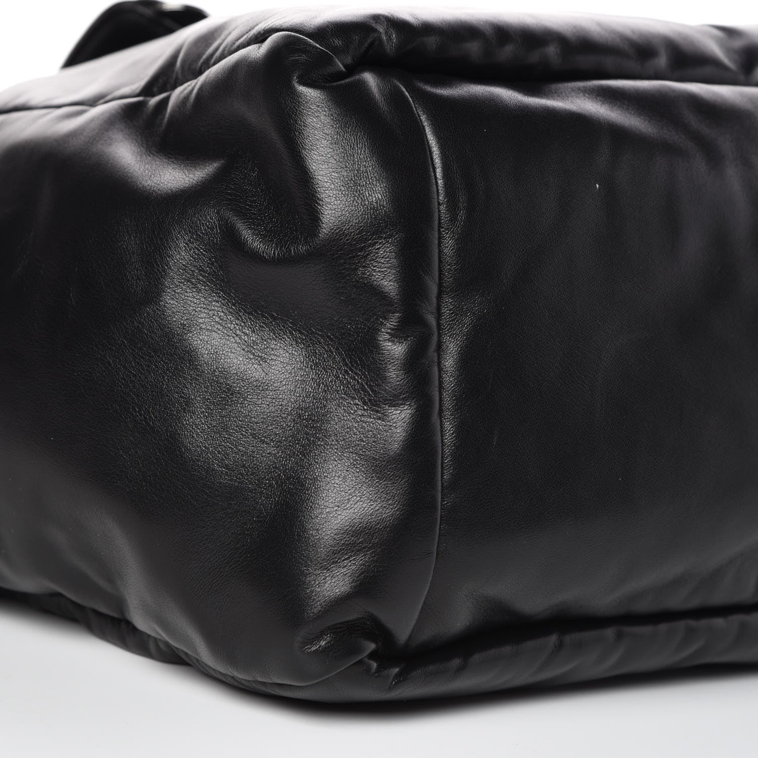 Prada Nappa Soft Large Shopper Tote Black Cobalto 5 of 10