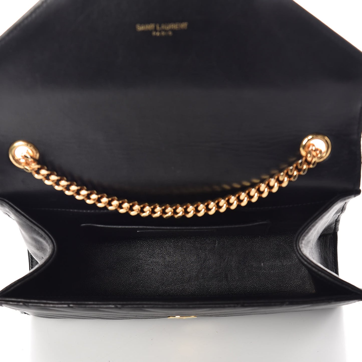 Lambskin Matelasse Chevron Small Monogram Satchel Black