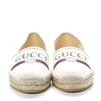 Gucci Canvas Logo Espadrilles 39.5 Greggio White 2 of 14