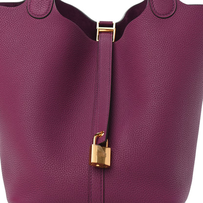 Hermes Taurillon Clemence Picotin Lock 22 MM Anemone 9 of 10