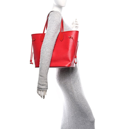 Louis Vuitton Epi Monogram Neverfull MM Castillan Red 2 of 12