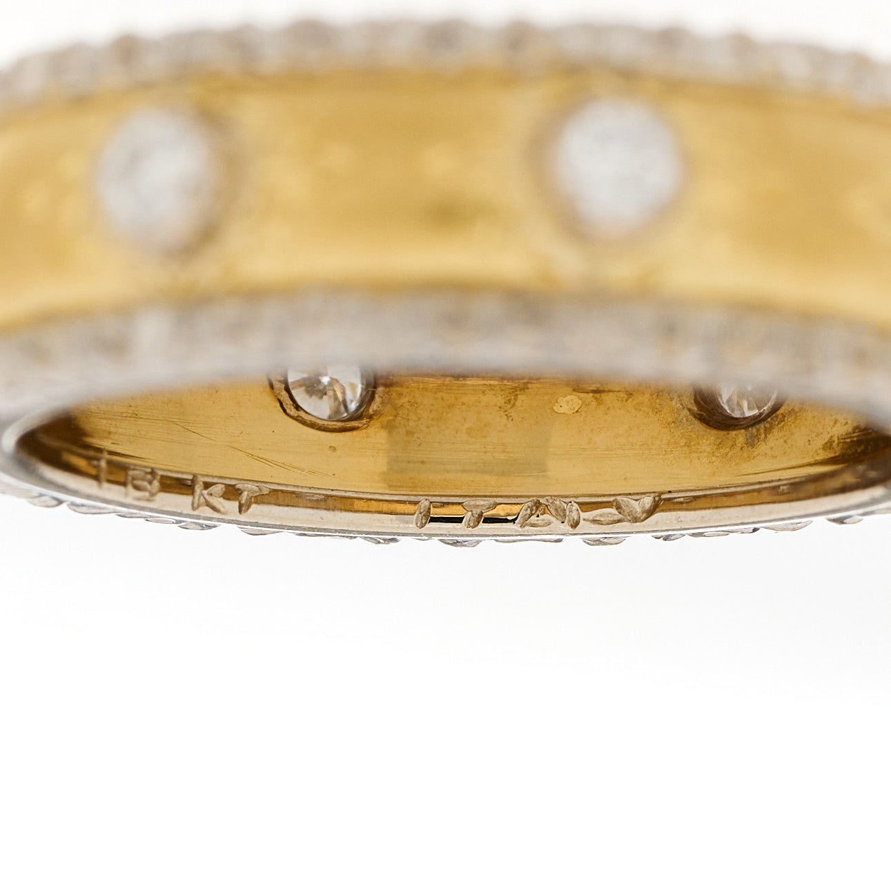 18K Yellow White Gold Diamond Macri Capri Eternelle Ring 49 5