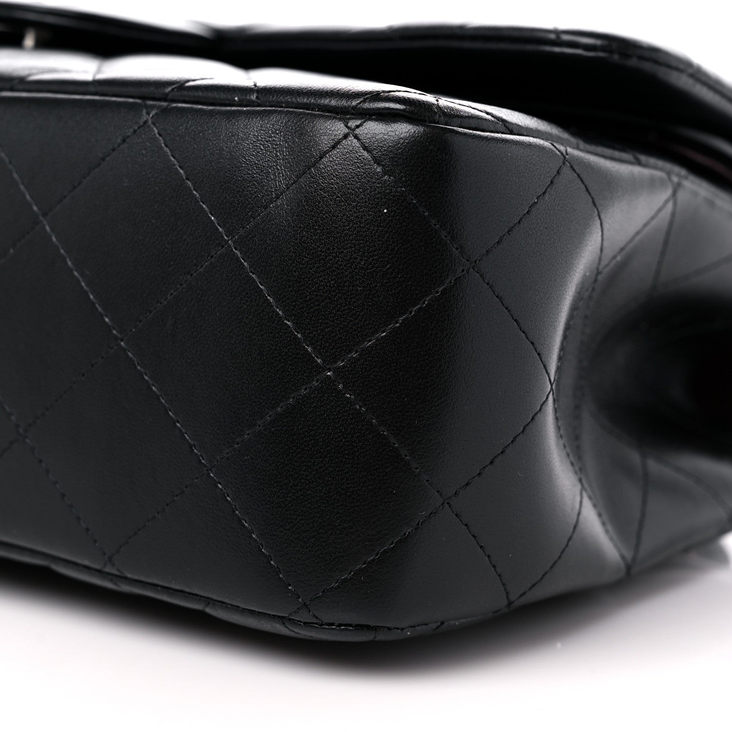 Chanel Lambskin Quilted Jumbo Double Flap Black 9 of 12