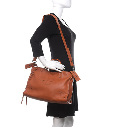 Balenciaga Veau Soyeux Perforated Blackout Hardware City Marron Caramel 2 of 12