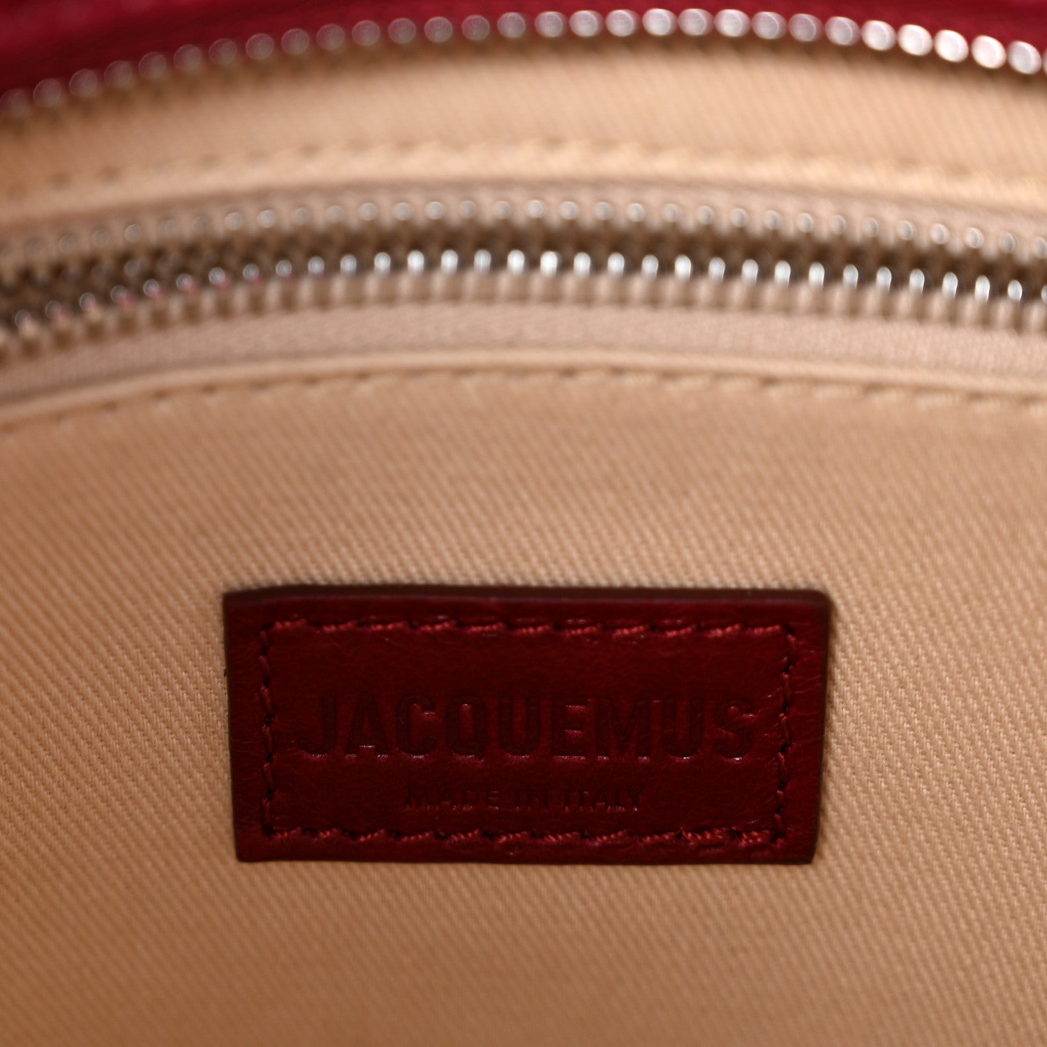 Jacquemus Shiny Vintage Calfskin Le Turismo Soft Bowling Bag Burgundy 6 of 15