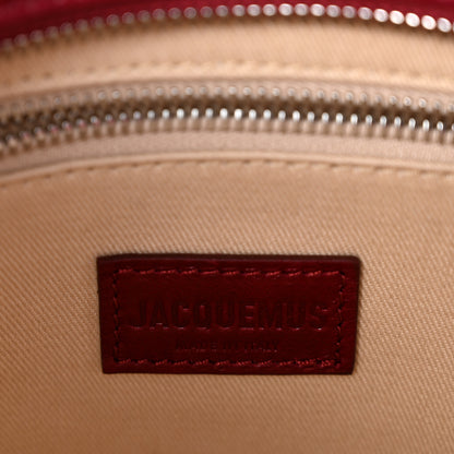Jacquemus Shiny Vintage Calfskin Le Turismo Soft Bowling Bag Burgundy 6 of 15