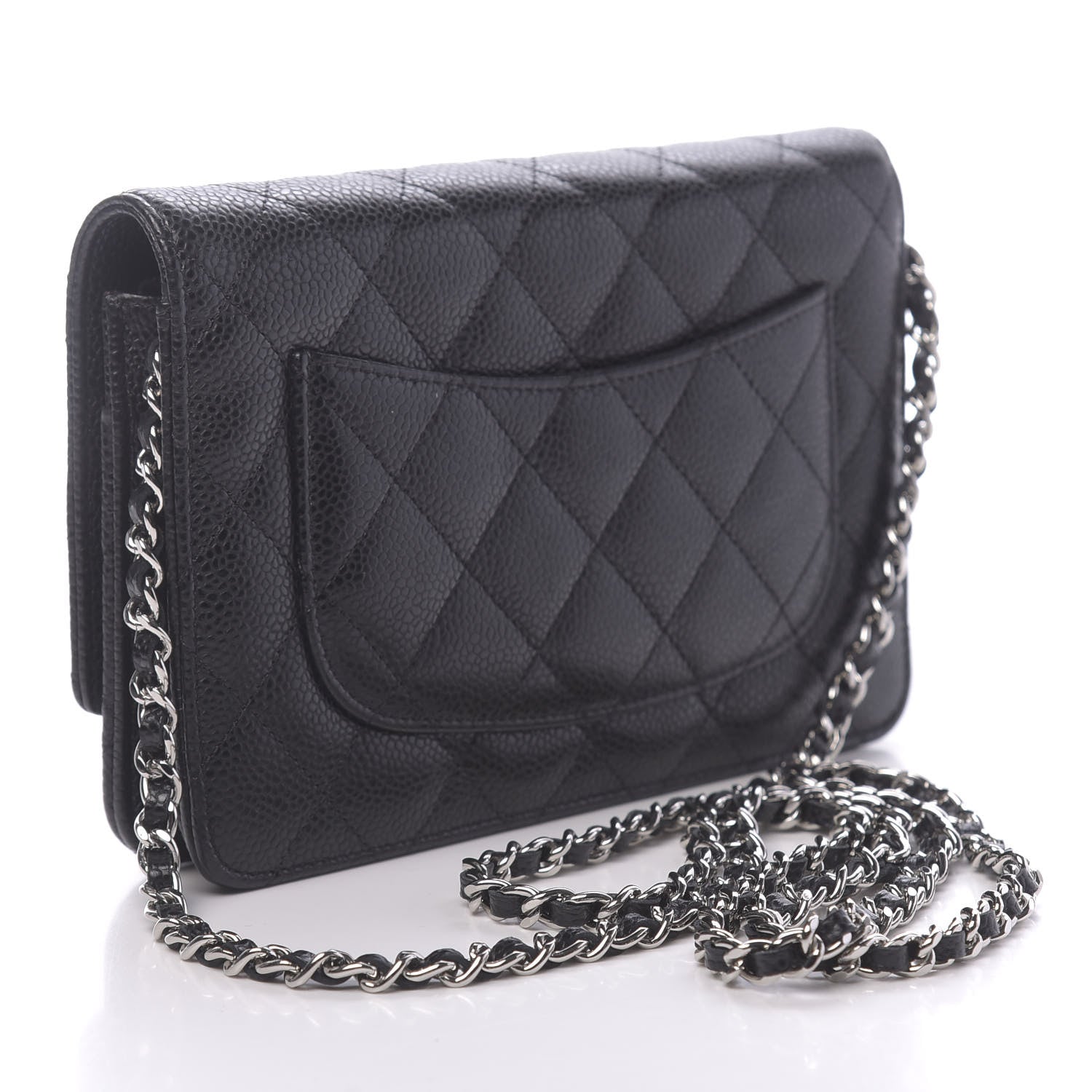 Chanel Caviar Quilted Wallet On Chain WOC Black 3 of 12