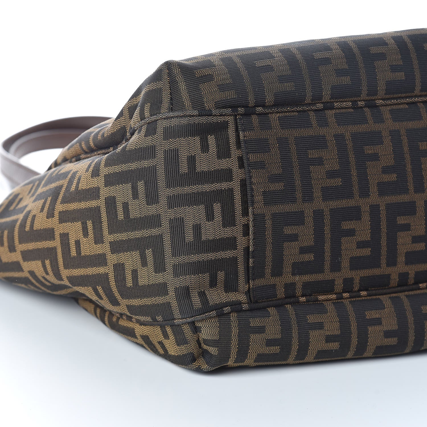 Fendi Zucca Vitello Artic Grande Shopping Tote Tobacco Castagna 8 of 9