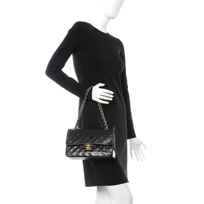 Chanel Lambskin Quilted Medium Double Flap Black 2 of 13