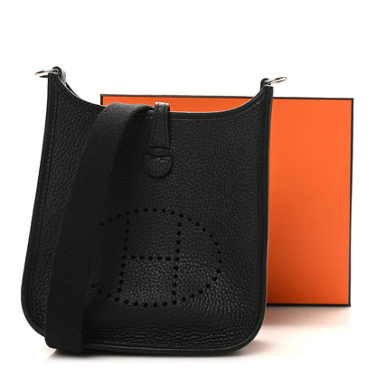 Hermes Taurillon Clemence Evelyne TPM Black 11 of 11