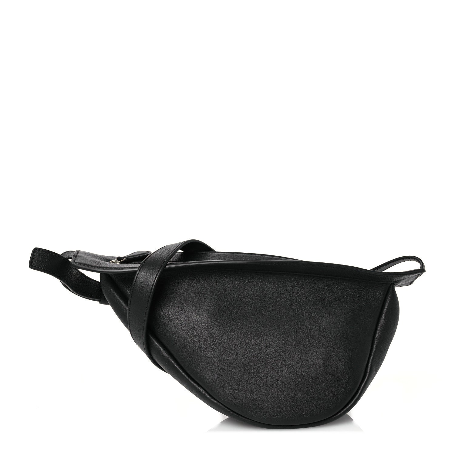 The Row Smooth Calfskin Small Slouchy Banana Bag Black 1 of 11