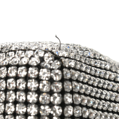 Alexander Wang Mesh Crystal Rhinestone Mini Heiress Pouch Black Silver 9 of 9
