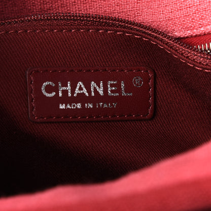 Chanel Canvas Deauville Small Bowling Bag Dark Pink 9 of 12