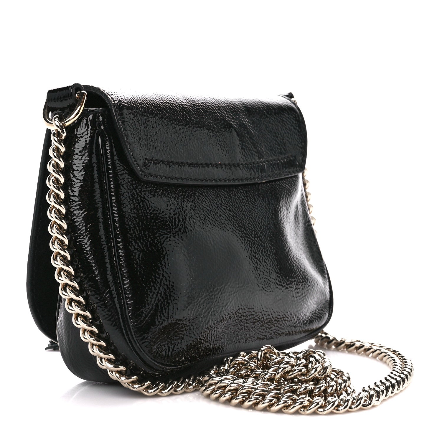 Gucci Vernice Naplack Small Soho Flap Crossbody Black 3 of 11
