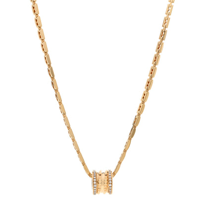 Bulgari 18K Yellow Gold Diamond .29ctw B.Zero1 Rock Pendant Necklace 1 of 5