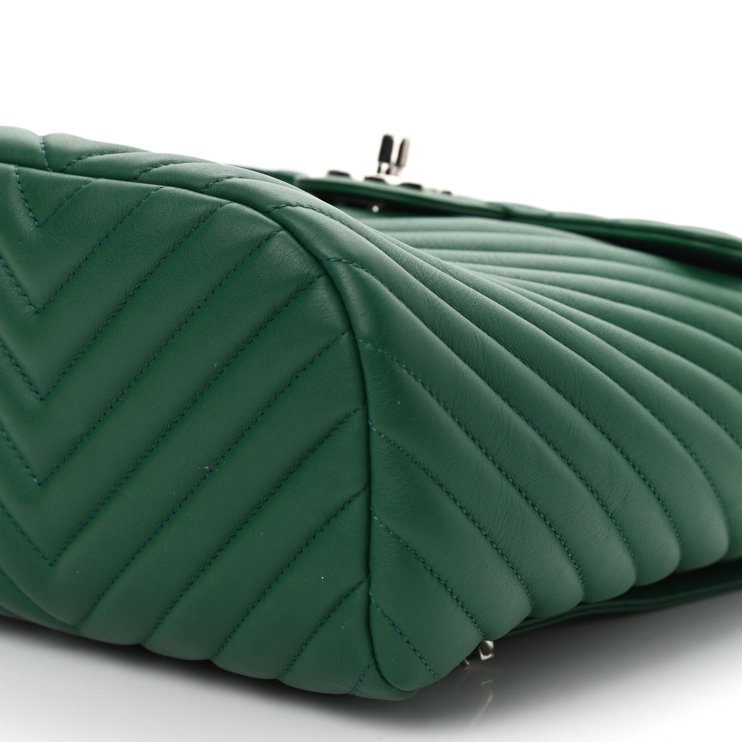 Lambskin Chevron Quilted Small Urban Spirit Backpack Green