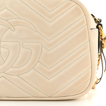 Gucci Calfskin Matelasse Small GG Marmont Chain Shoulder Bag White 13 of 13