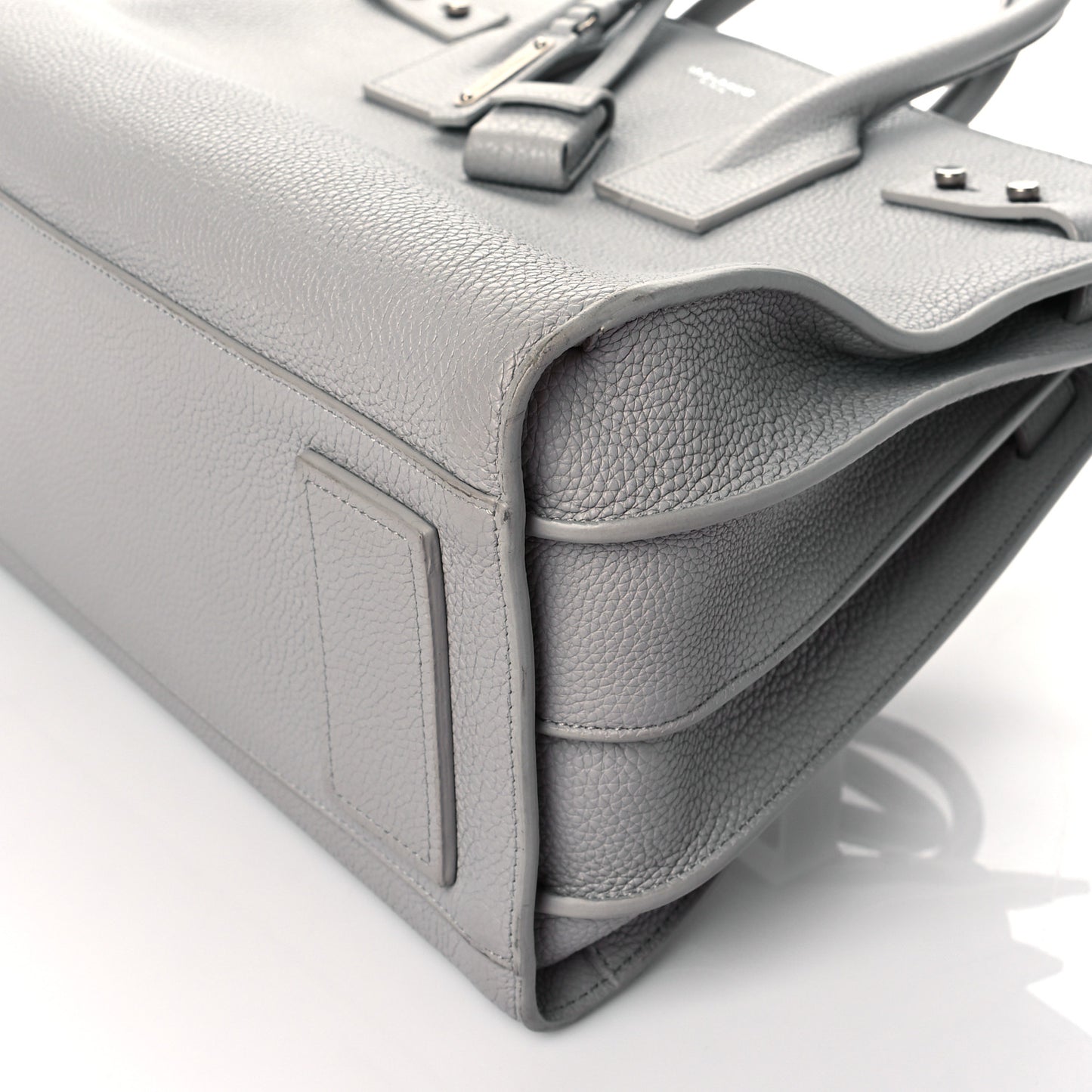 Grained Calfskin Small Supple Sac De Jour Grey