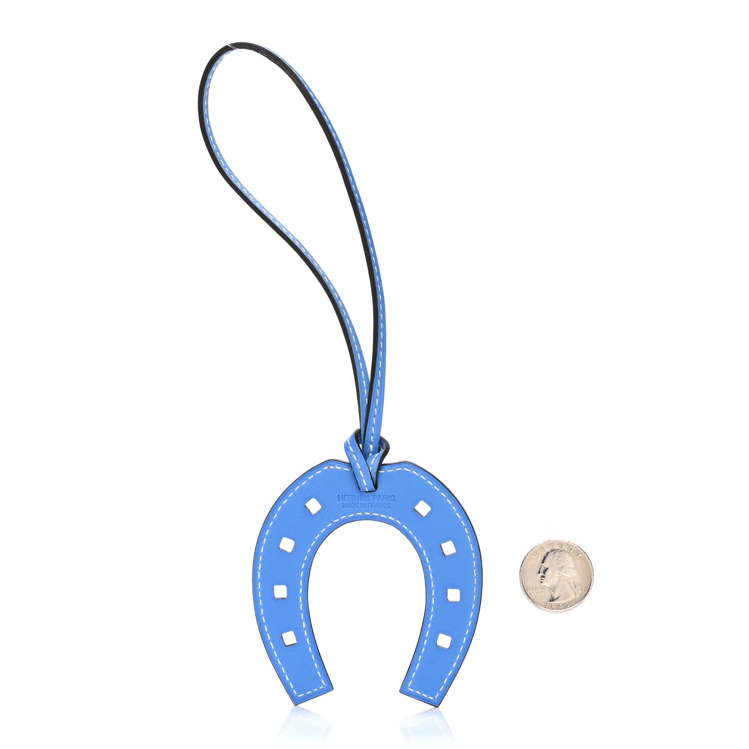 Hermes Swift Paddock Horseshoe Bag Charm Bleu Paradis 2 of 4