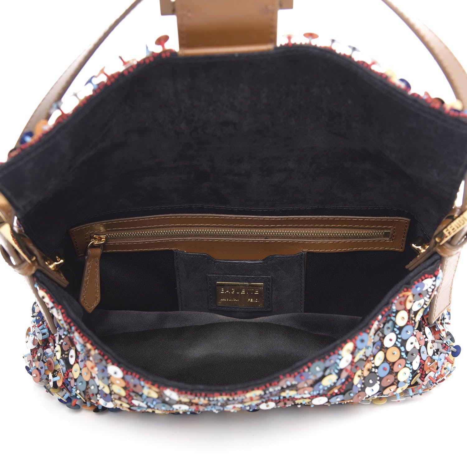 Fendi Sequin Embroidered Baguette Multicolor 5 of 10