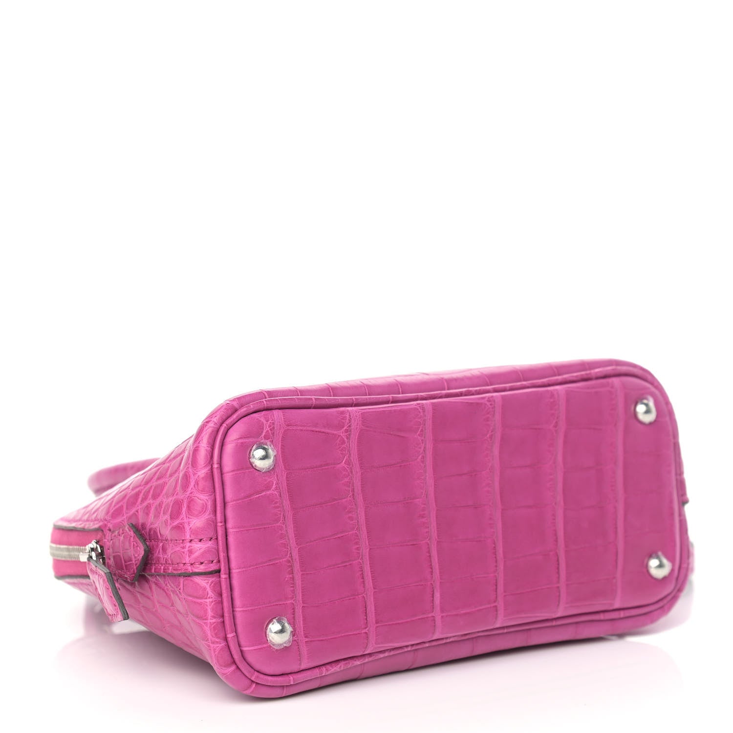 Hermes Matte Alligator Bolide Mini 1923 Rose Scheherazade 3 of 8
