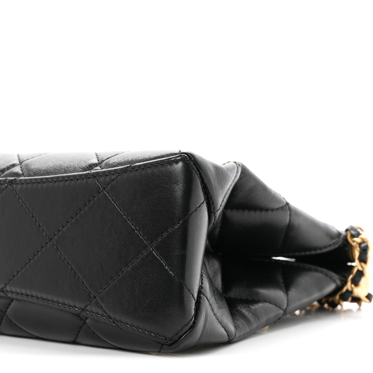 Chanel Shiny Lambskin Pearl Small Shopping Bag Black 10 of 11