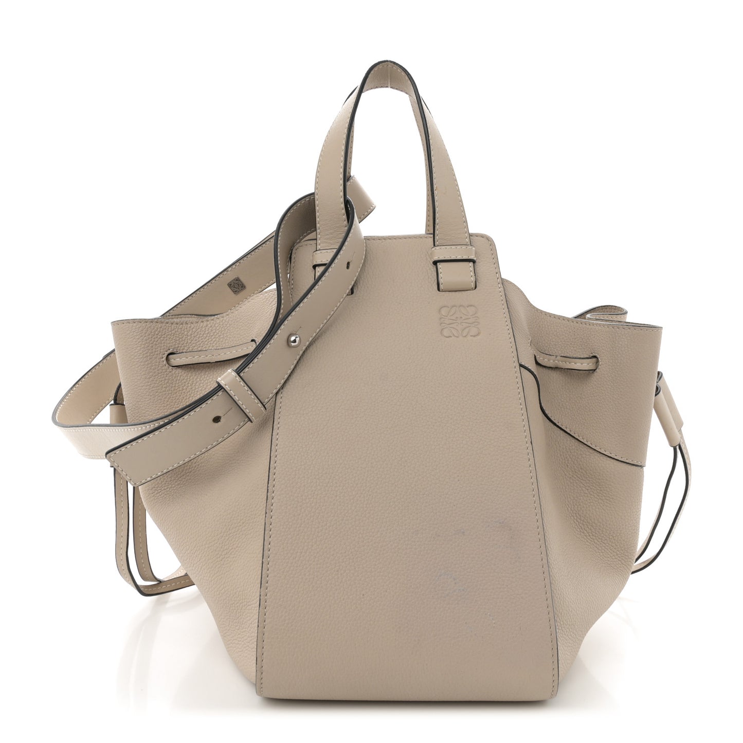 Calfskin Medium Hammock Shoulder Bag Light Oat
