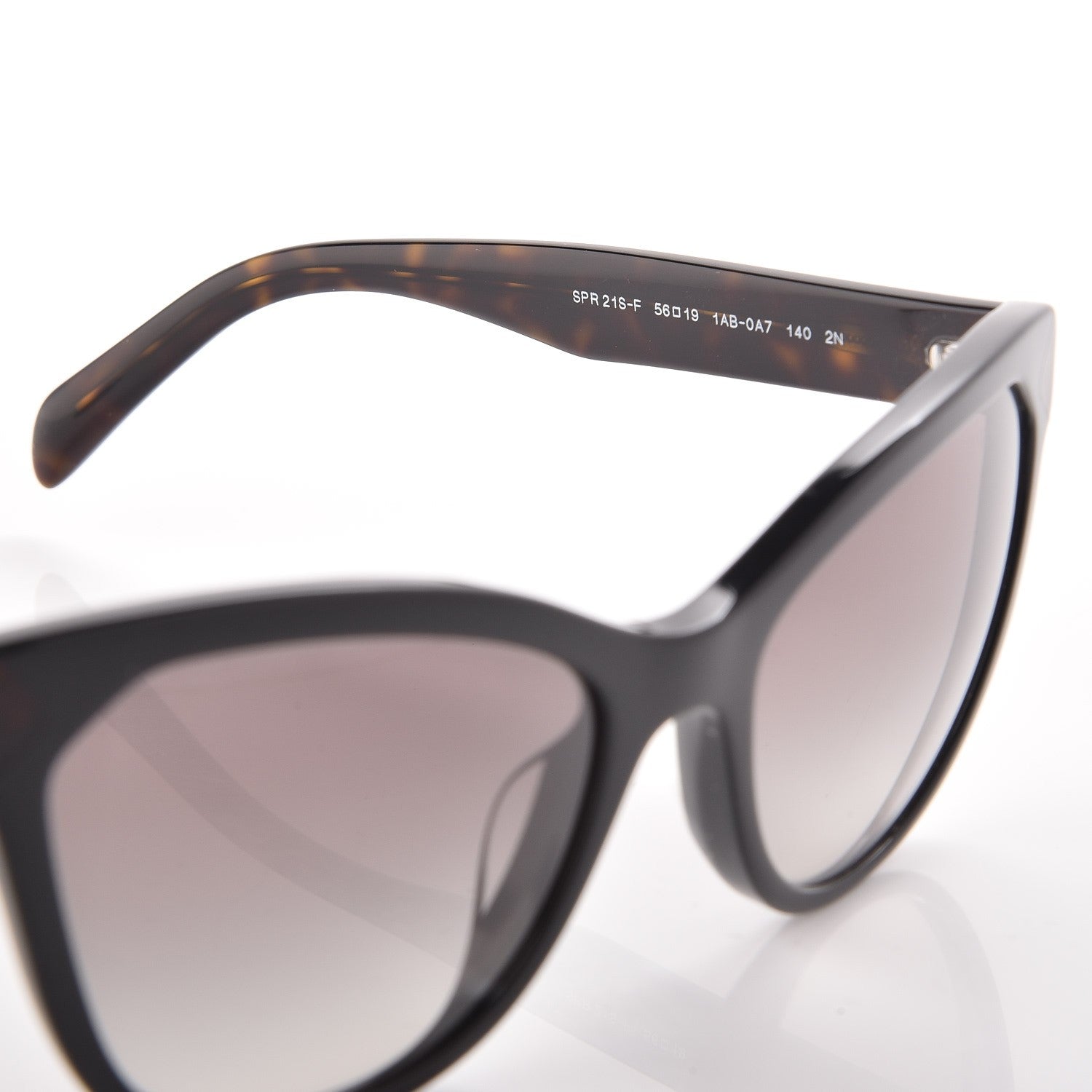 Prada Cat Eye Sunglasses SPR21S-F Black 5 of 7