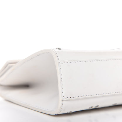 Alaia Calfskin Grommet Studded Clutch White 6 of 8