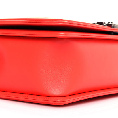 Chanel Calfskin Chevron Quilted Medium Boy Flap Coral 9 of 11