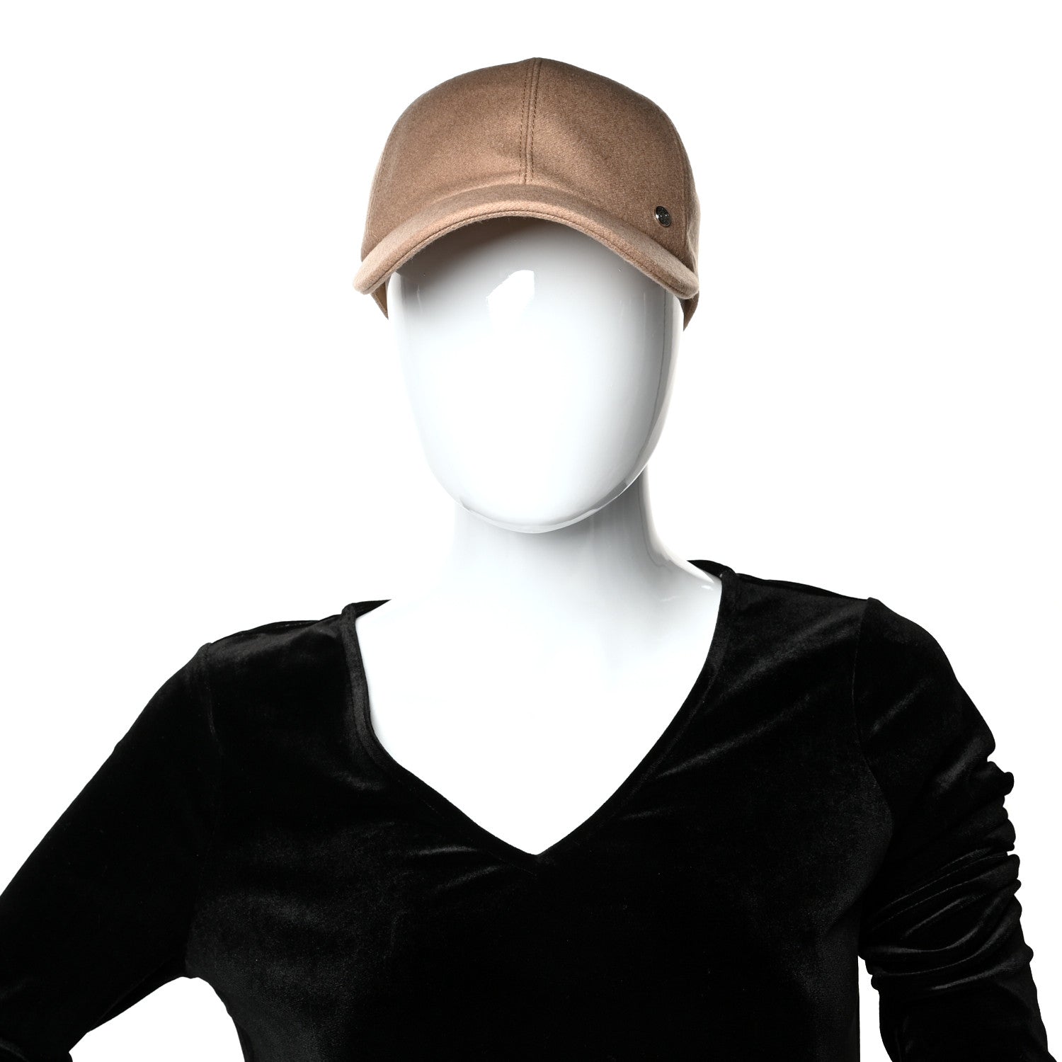 Hermes Cashmere Tigre Royale Riley Cap 57 Beige 2 of 9