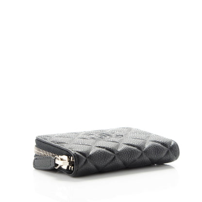 Chanel Caviar Quilted Diamond CC Zip Coin Purse Black 4 of 7
