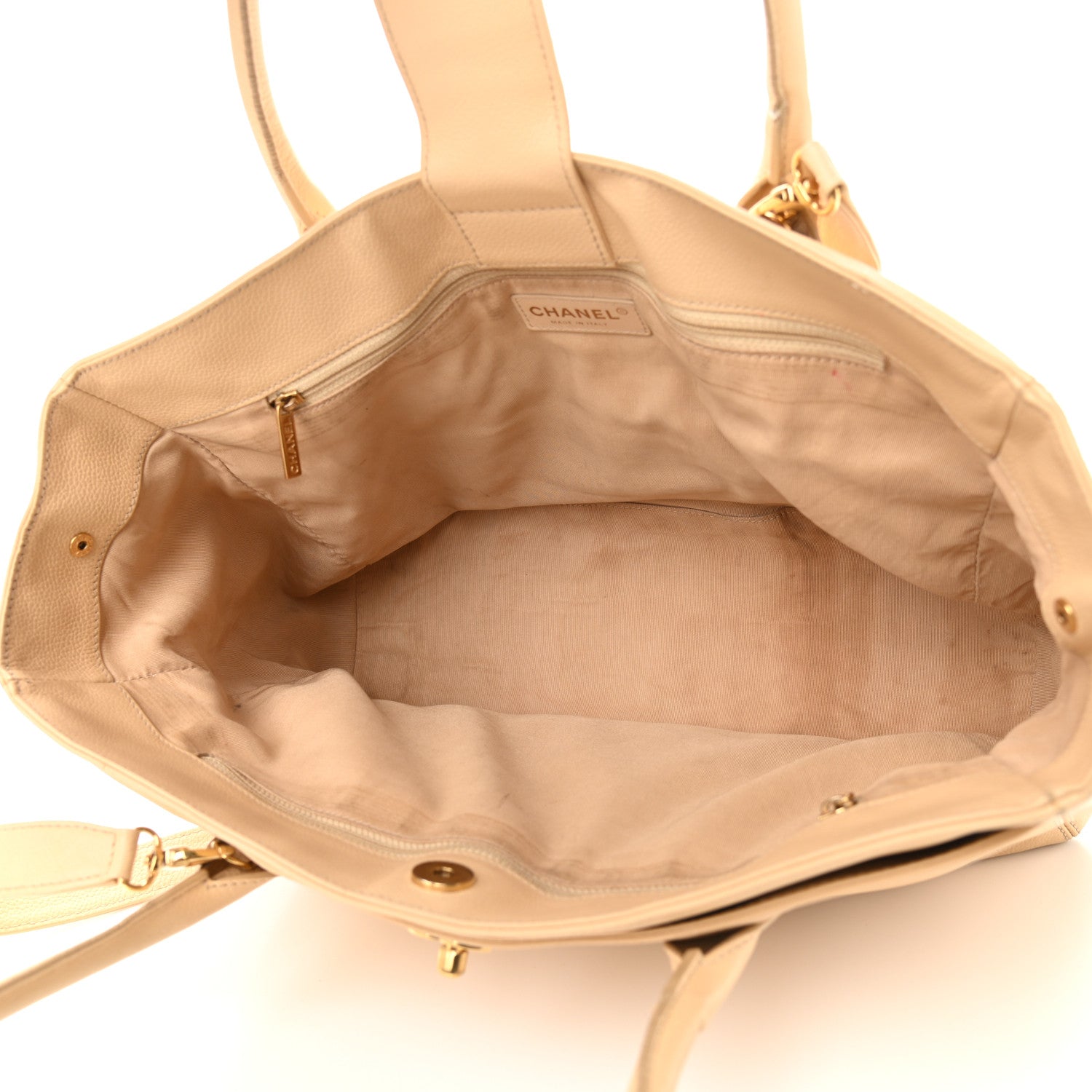 Chanel Calfskin Cerf Executive Shopper Tote Beige 4 of 23