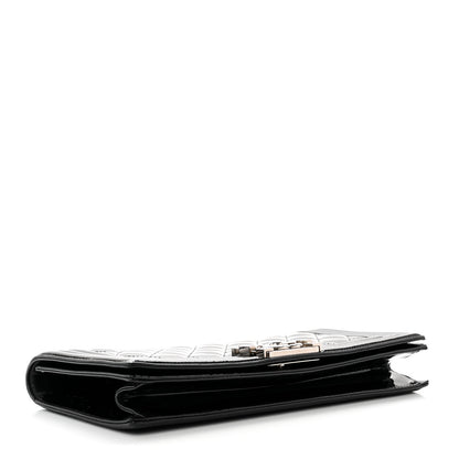 Chanel Patent Quilted Boy Flap Clutch Black 4 of 7