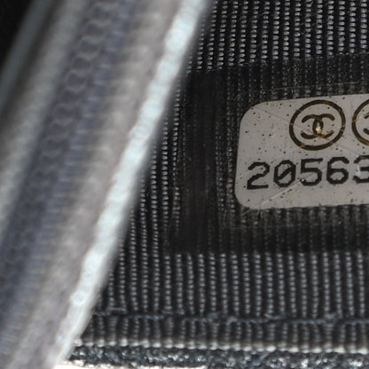 Chanel Metallic Caviar Quilted Wallet On Chain WOC Charcoal 8 of 11