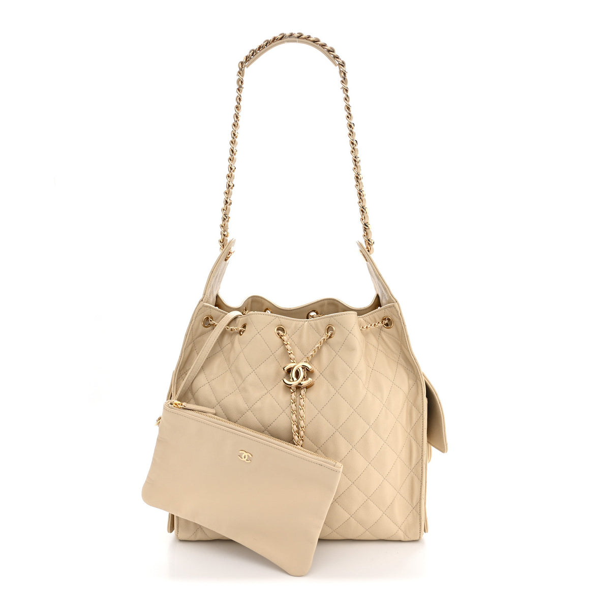 Chanel Caviar Quilted Medium Chanel 25 Handbag Beige 3 of 12